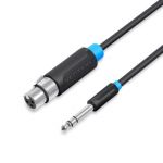 Vention Cabo Áudio Jack 6.5mm M Stéreo Xlr F 5mts Black - 18-BBEBJ