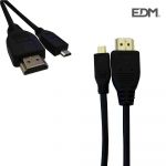 Edm Conexão Hdmi para Micro Hdmi de Alta Velocidade 1.4 Macho Masculino 1M - 840003750