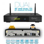 Qviart Receptor Combo SAT+Cabo+IPTV Linux + Android Dual 4K