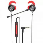 Hp Auriculares Com Fio + Micro DHE-7004 Black/Red