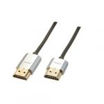 Lindy HDMI High Speed Cabo CROMO Slim Ethernet A/A 3m