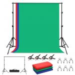 Puluz Kit Stand Para Estúdio Fotográfico 2x2m + 3 Telas