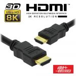 Alpha Elettronica Cabo HDMI Dourado Macho para Macho 2.2 8K 1m Black