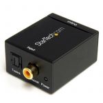 StarTech Conversor De Áudio Spdif Digital Coaxial Ou Ótico Toslink Para Estéreo Rca