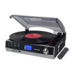 Gira-Discos Sunstech Bluetooth FM PXR23 Black