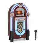 Auna Graceland Touch Jukebox 12&quot; Painel De Controlo Touch Wlan, Cd, Bt, Ótica De Madeira