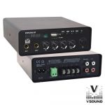 Vsound Amplificador 12/230V 3 Entradas 60W Mp3/Usb/Sd/Bt/Fm