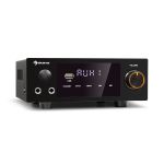 Auna Amp-2 Dg Amplificador Hi-fi Stereo 2x50w Rms Bt/usb Óti. & Coax. Digital-in Black