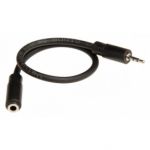 Valueline Cable Adaptador De Audio Jack Estéreo De 2.5 Mm Macho - 3.5 Mm Hembra De 0.20m BlackCabo