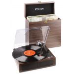 Fenton Gira Discos Bluetooth 33/45/78 Rpm + Caixa Armazenamento de Discos Vinil (madeira Escura)