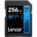Lexar 256GB SDXC Professional UHS-I U3 V30 Class 10 (800x) - LEXAR50492560