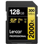 Lexar 128GB SDXC Professional UHS-II U3 V90 Class 10 (2000x) - LEXARLSD1120033