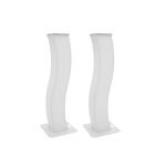 Eurolite 2x Stage Stand 150cm Curved Incl. Cover And Bag, White