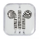 Auriculares com Microfone 35 mm Mini Jack do iphone ipad ipod Zebra (estilo 1)