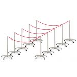 Stagecaptain Plsg-basic Barrier Stand Crowd Control System 5 Pairs, Gray