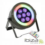 Ibiza Projetor Par C/ 7 Leds 6W Rgbw 1 Anel led Dmx Thinpar-led-ring
