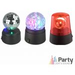 Party Light & Sound Luz E Som De Festa Conjunto De 3 Mini Efeitos De Luz Led