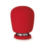 FONESTAR Microfone Bola de Espuma de Pára-brisas 55mm Vermelho