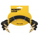 Monkey Loop Pro Link Pedal Guitar patch cable 15 cm Jack acodado Para Jack acodado Pack 3