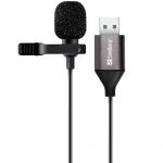 Sandberg Microfone Lapela Streamer USB Clip Black