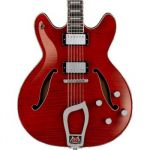 Hagstrom Viking Dlx 12 Wct Guitarra Eléctrica color Wild Cherry Transparent