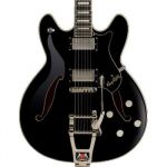 Hagstrom Tremar Viking DLX BLK Guitarra Eléctrica color Black