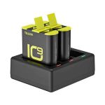 Telesin 3-slot Charger for Gopro Hero 9 / Hero 10 + 2 Batteries (GP-BTR-903-B)