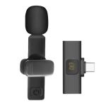 Puluz Microfone sem Fio Smartphone Usb-c Omnidirectional Redução de Ruído Black - MIC-PLZ-3082B