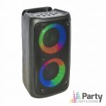 Party Light&sound Coluna Amplificada 2x3" Usb/sd/aux/fm/bt led Party