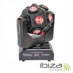 Ibiza Moving Head Mini 12 Leds 10W Rgb Dmx Mic