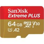 SanDisk Cartão Micro SDXC Extreme Plus 64GB Classe 10 V30 A2 U3 200 MB/s