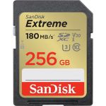SanDisk Extreme 256GB Sdxc Memory Card + 1 Year Rescuepro Deluxe Up To 180MB/s & 130MB/s Read/write Speeds, Uhs-i, Class 10, U3, V30 - TSDSDXVV-256G-GNCIN