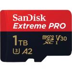 SanDisk Extreme Pro Microsdxc 1TB + Sd Adapter + 2 Years Rescuepro Deluxe Up To 200MB/s & 140MB/s Read/write Speeds A2 C10 V30 Uhs-i U3 - TSDSQXCD-1T00-GN6MA