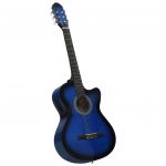 Guitarra Clássica Cutaway com Equalizador e 6 Cordas Azul - 70140