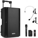 VONYX Coluna Amplificada Portátil 12" 800W MP3/USB/SD/FM/2xUHF/BLUETOOTH (VSA500-BP)