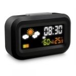 Metronic Despertador Digital 477340 Visor LCD a Cores 57 x 90 x 27 mm Preto