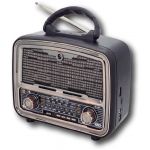 Sami Rádio Ac/dc Multimédia Vintage 3 Bandas Bluetooth + usb + Micro + Aux Preto