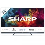 TV Sharp Smart TV 75"/189cm QLED 4K UHD Google TV
