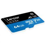 Lexar 64GB microSDXC 633X Class10 UHS-I (U3) V30 A1 - LMS0633064G-BNNNG