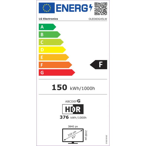 TV LG 83'' OLED83G45LW OLED UHD Smart TV 4K HDR10+