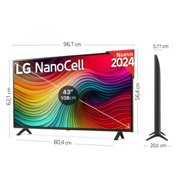 TV LG 43" NANO82 LED NanoCell UHD Smart TV 4K HDR10 - 43NANO82T6B