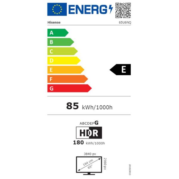 TV Hisense 65" 65U6NQ (2024) Mini-LED UHD Smart TV 4K HDR10+