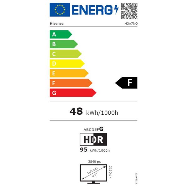 TV Hisense 43" 43A7NQ (2024) QLED UHD Smart TV 4K HDR10+