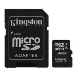 Kingston Micro SD card 32GB Alta Capacidade Class 4 com Adaptador