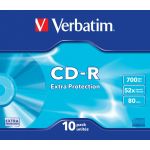Verbatim CD-R Extra Protection 700MB 52x Pack 10 Slim Case - 43415