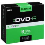 Intenso dvd-r 4.7gb 16x pack 10 slim case - 4101652