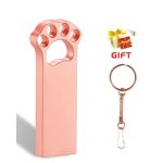 Pen drive patinhas jaster metal gato garra usb 2.0 flash drive Rosa 128GB - PDGJR128GB