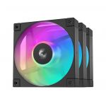 DeepCool Ventoinhas FD12 ARGB 120mm (Pack 3) Pretas - R-FD12-BKAPN3-G