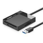 Ugreen Leitor de Cartões CR125 SD/Micro SD/CF/MS USB 3.0 Preto