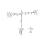 Equip Suporte Mesa Articulado p/ 2 Ecrã 17"/32" Branco